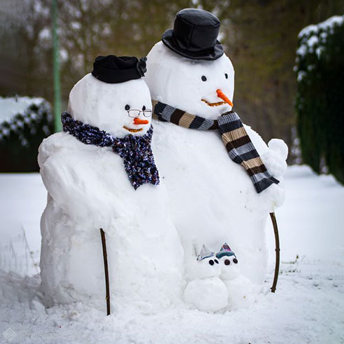 عکس آدم برفی طبیعی