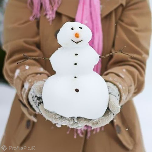 عکس آدم برفی طبیعی