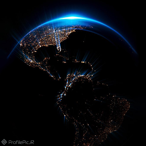 عکس کره زمین در شب